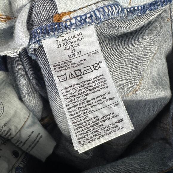 Gap 1969 Mid Rise True Skinny Denim Blue Jeans US Women's 27 - Picture 5 of 8